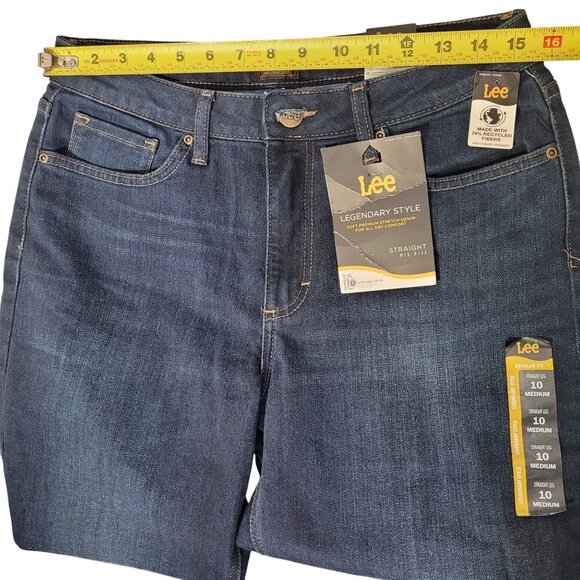 Lee Legendary Women's Regular Straight Leg Mid-Rise Jean Nightshade 10 Medium - Picture 8 of 9